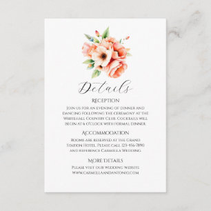 D'accompagnement Élégante carte de boîtier plat floral à broche