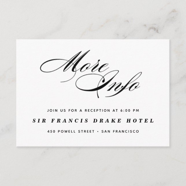 D'accompagnement Elégante carte de clôture de mariage (Devant)