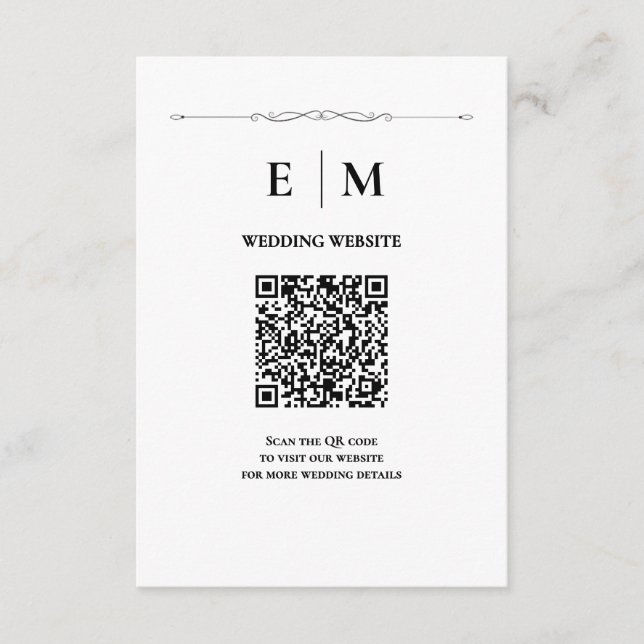 D'accompagnement Elégante carte de clôture de mariage (Devant)