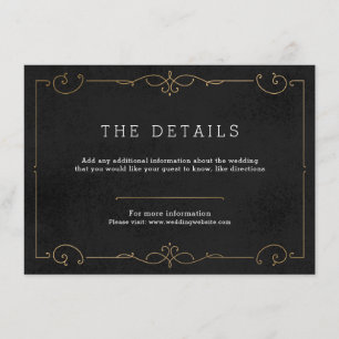 D'accompagnement Elégante carte de détail mariage classique moderne