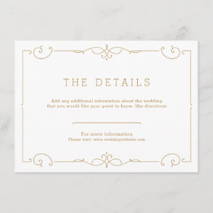 D'accompagnement Elégante carte de détail mariage classique moderne