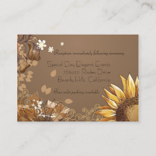 D'accompagnement Elégante carte de réception de mariage des tournes
