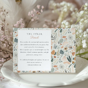 D'accompagnement Élégante carte d'information Mariage du milieu du 