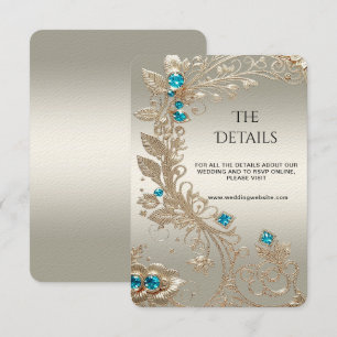 D'accompagnement Embellister Gold Blue Stone - Carte de boîtier dét