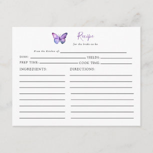 D'accompagnement Fête des mariées Papillon Recette Carte Purple Scr