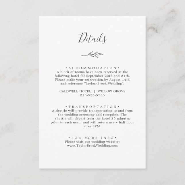 D'accompagnement Feuille minimale | Carte de boîtier en gris foncé (Devant)