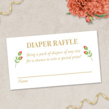 Fiesta Diaper Carte Raffle, Floral Rouge