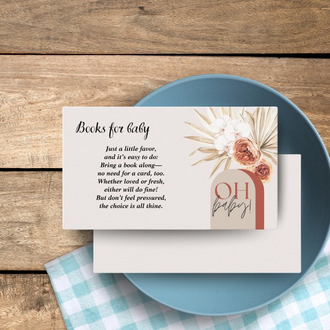 D'accompagnement Fleur sauvage Boho Baby shower carte de boîtier Fl (Wildflower Boho Baby Shower Enclosure Card Floral)
