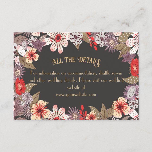 D'accompagnement Fleurs d'Imaginaire - Carte de boîtier mariage (Devant)