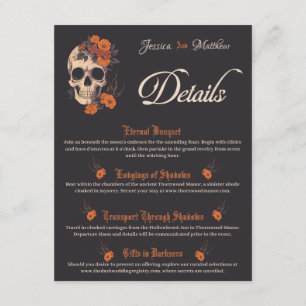 D'accompagnement Fleurs orange Élégante carte de détails de code QR