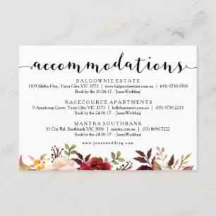 D'accompagnement Floral Bourgogne - Carte d'information logement