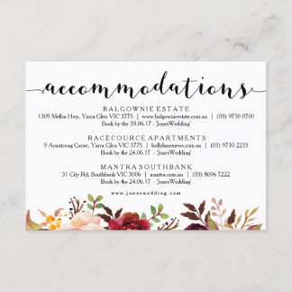 D'accompagnement Floral Bourgogne - Carte d'information logement