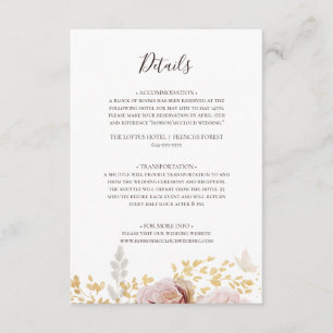D'accompagnement Floral flush moderne   Détails Carte de boîtier