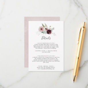 D'accompagnement Floral Romance Détails du Mariage Carte de boîtier