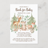 Forêt boisée Animaux Livre pour la carte bébé