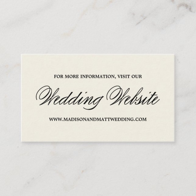 D'accompagnement Glamour Botanique | Carte du site web de mariage (Devant)
