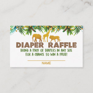 D'accompagnement Gold Safari Baby shower animal Carte de rabat