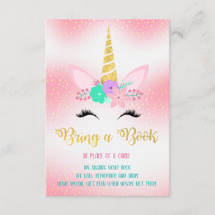 D'accompagnement Gold Unicorn Floral apportez une carte d'encart li