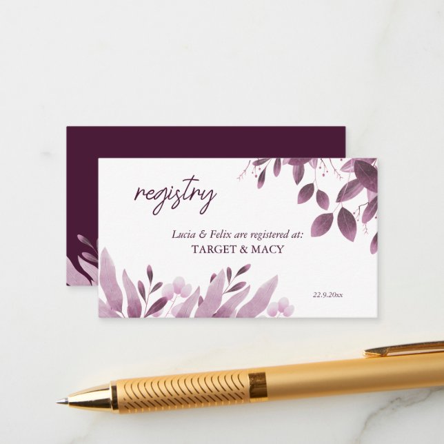 D'accompagnement Grande Bourgogne Mariage Feuille Carte enregistrée (Devant/Arrière en situation)