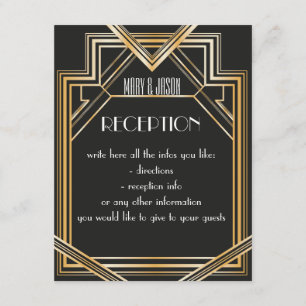 D'accompagnement Great Gatsby inspiré Réception ou carte d'itinérai