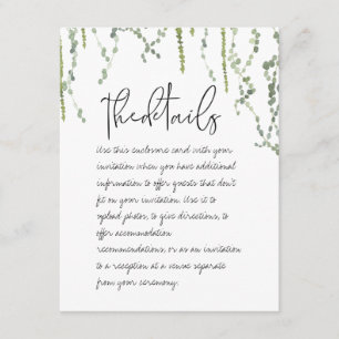 D'accompagnement Green Vines Détails Carte de boîtier