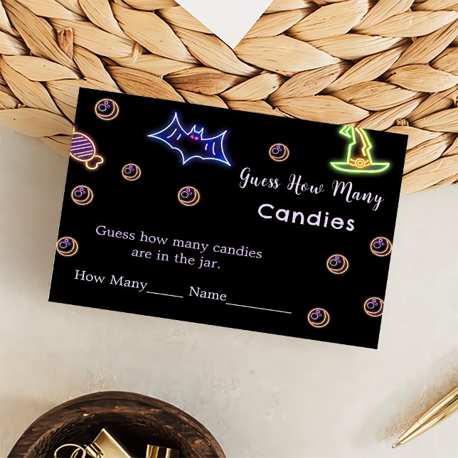 D'accompagnement Halloween Devinez Combien De Carte De Boîtier De J (Créateur téléchargé)