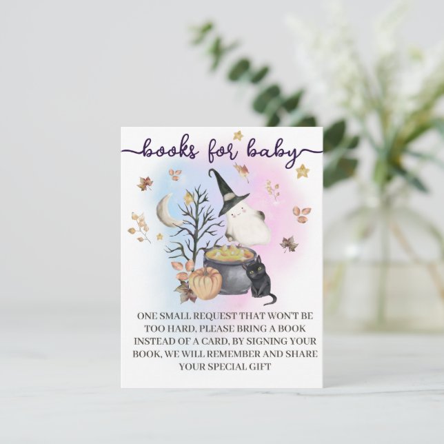 D'accompagnement Halloween Genre Reveal Livres pour carte bébé. (Debout devant)