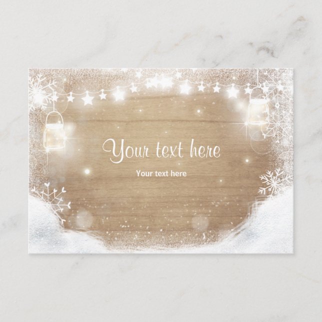 D'accompagnement Hiver Insertion carte Neige Russe bois scié jarres (Devant)