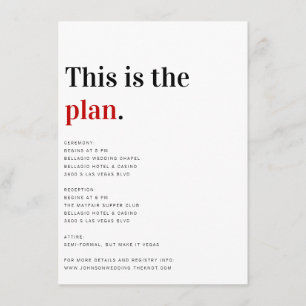 D'accompagnement Il s'agit de la carte Détails du Mariage du plan