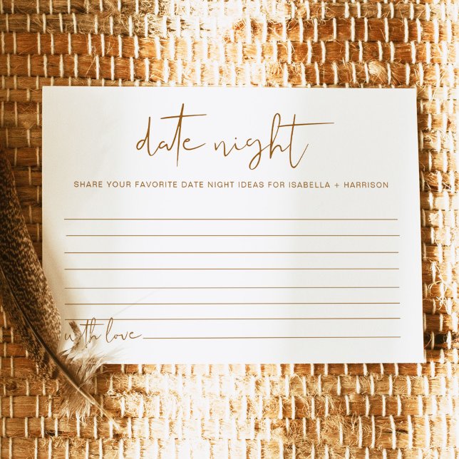 D'accompagnement INDIE Boho Earth Tone Date Nuit Idées Jeu Carte (Créateur téléchargé)