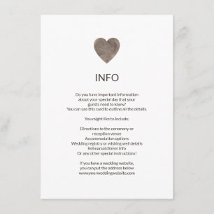 D'accompagnement Informations sur le coeur de bois rustique / carte