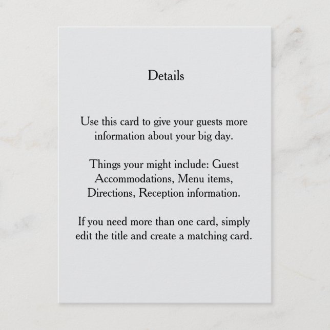 D'accompagnement Insérez carte (Devant)