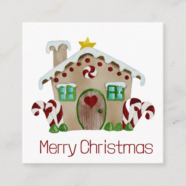 D'accompagnement Joyeux Noël Gingpain maison Enclôture Carte (Devant)