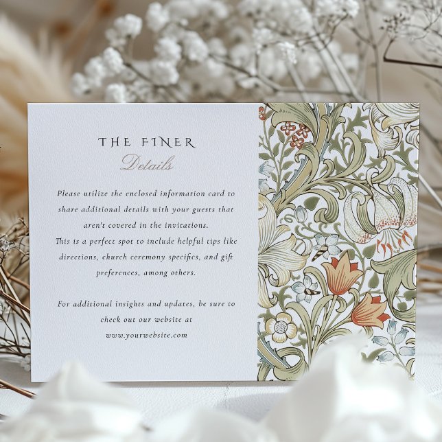 D'accompagnement La Carte Finer Details Lilies William Morris (Créateur téléchargé)