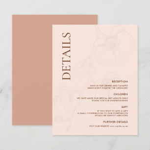D'accompagnement LANA Modern Latté Orchid Mariage Détails Carte
