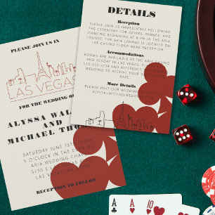 D'accompagnement Las Vegas Casino Skyline Mariage Détails Carte