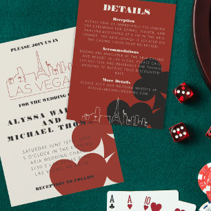 D'accompagnement Las Vegas Casino Skyline Mariage Détails Carte