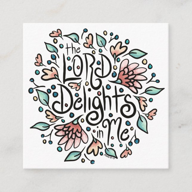 D'accompagnement Le SEIGNEUR enchante dans ma carte de boîtier (Devant)