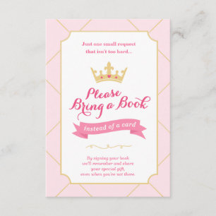 D'accompagnement Livre au lieu d'une carte Princesse Baby shower