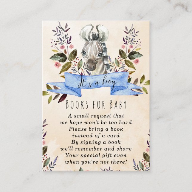 D'accompagnement livre bleu pour bébé zèbre livre pour bébé carte d (Devant)