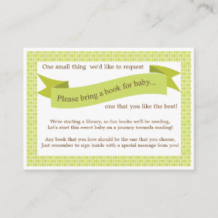 D'accompagnement Livre de Baby shower neutre Insérer carte de deman