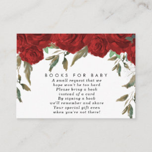 D'accompagnement Livre de fleurs de roses rouges pour bébé carte de