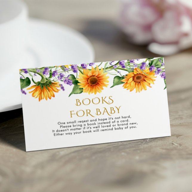 D'accompagnement Livre de tournesol et lavande rustique pour carte  (Créateur téléchargé)