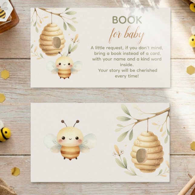 D'accompagnement Livre pour bébé abeille pour carte d'insertion Béb (Book for Baby Enclosure Card. Baby Shower - He or She? What Will Baby Bee? Gender Reveal. )