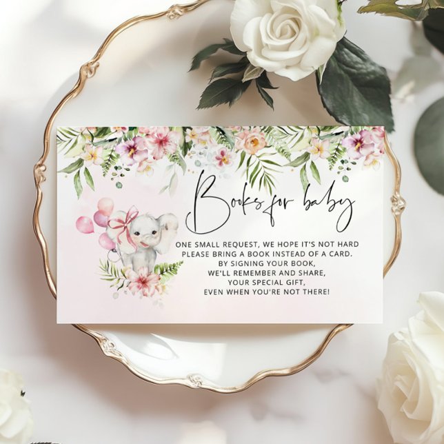 D'accompagnement Livre rose Elephant pour la carte d'enclos pour bé (Créateur téléchargé)