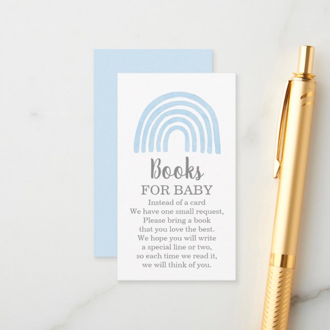 D'accompagnement Livres Arc-en-ciel bleu pour bébé carte de boîtier (Devant/Arrière en situation)