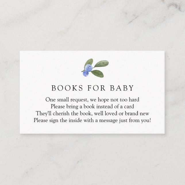 D'accompagnement Livres Blueberry pour Baby Request Carte de boîtie (Devant)