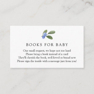 D'accompagnement Livres Blueberry pour Baby Request Carte de boîtie