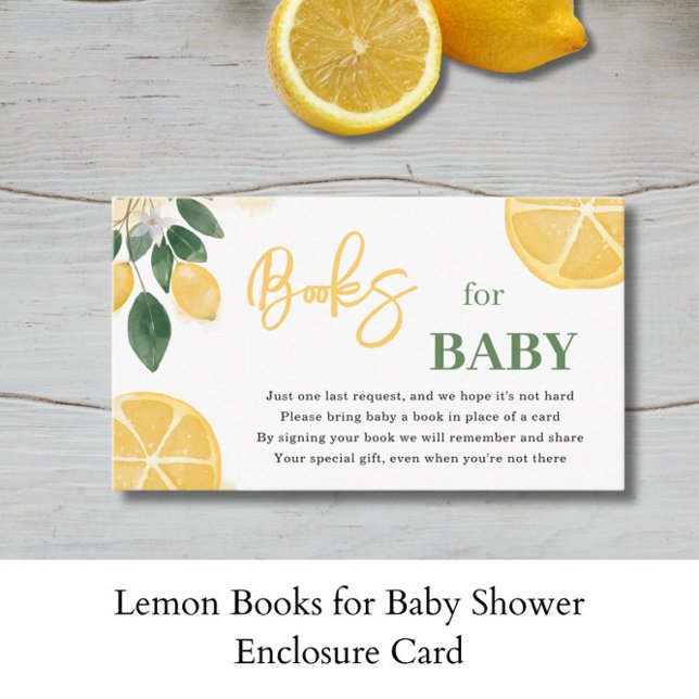 D'accompagnement Livres citron pour carte de boîtier Baby shower (Créateur téléchargé)