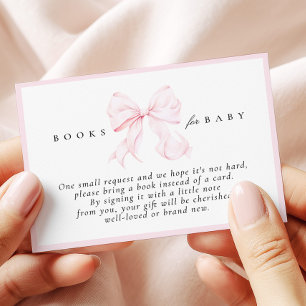 D'accompagnement Livres de Baby Shower à arc rose pour carte de béb